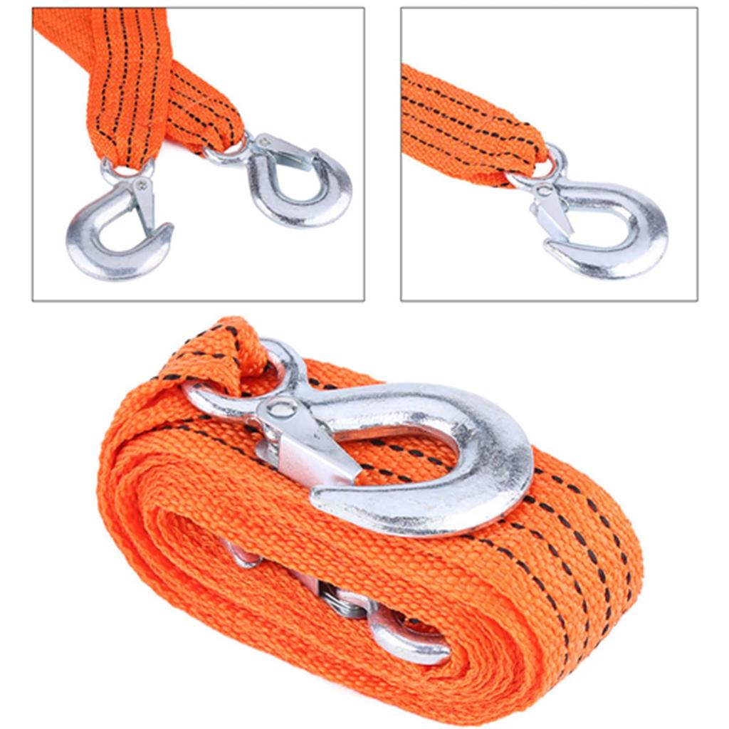 4 Ton Car Trailer Towing Rope Strap Tow Cable, Emergency Vehicle Tool, High Strength,