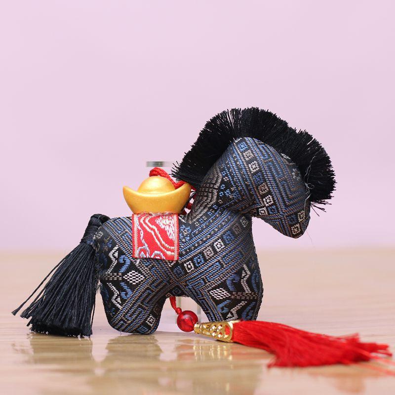 Маскот Нового года Кулон в китайском стиле Тканевая кисточка Кукла-лошадка Украшение для рюкзака Подарки