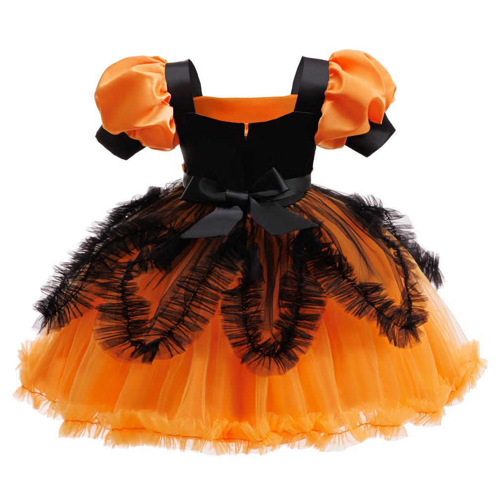 Halloween Children Pumpkin Costume Girls Witch Cosplay Party Performance Costume 8629  Little Girl's Favourite Dress Dresses