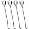 Lovingly Yours 9.5-Inch Long Spoon for Stirring, Ice Cream, Coffee, Cocktail, Stainless Steel Long Handle Iced Tea Spoons Set of 4