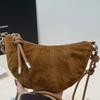 Autumn Fashionable Simple Bag Women 2025 New Fashion Shoulder Messenger Bag Korean Version Niche Suede Dumpling Bag