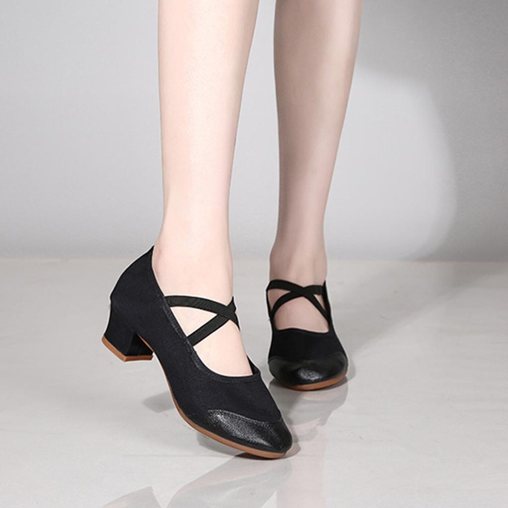 Escarpins Bas Pour Femmes Commerce Extérieur Nouveaux Semelle Souple Couleur Unie Cuir de Tête Lacets Croisés Bottines en Cuir Pour Femmes Talon Bas