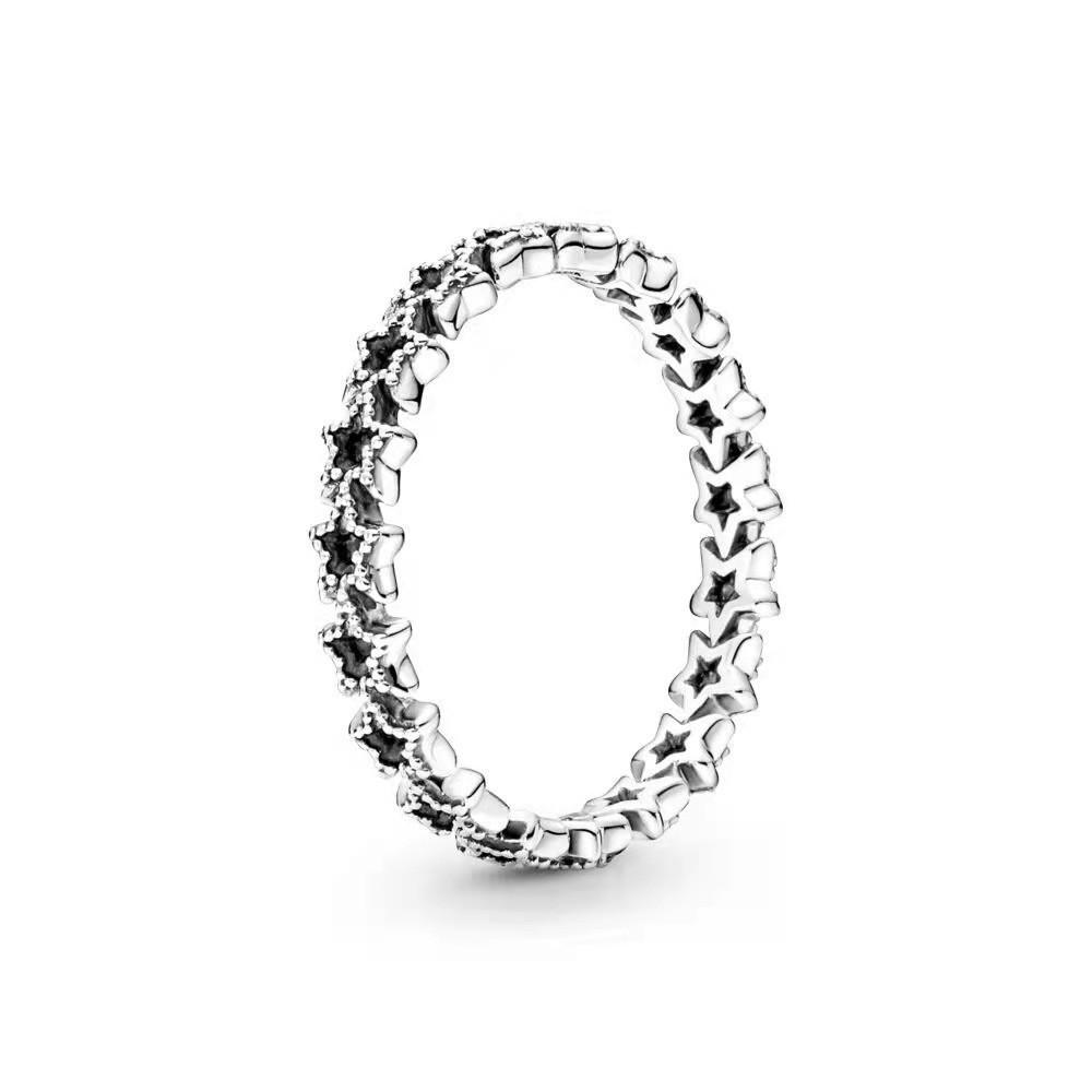 Anillo en forma de V 2026 Love Plata S925 Anillo de Concha, Flor de Cinco Pétalos con Diamantes, Anillo de Estrella de Epoxi.