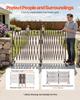 Double Expandable Barricades, 8.18m Expandable Safety Barrier, 0-180° Rotatable Mobile Barricade with Locking Casters, Portable Folding Security Gate