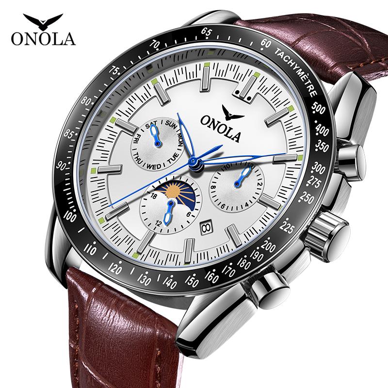 New TOP Brand Luxury Men's Watch With Box ONOLA ON6835 Fashion Multifunctional Waterproof Men's Mechanical Watches