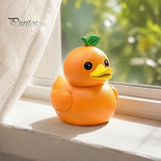 Bürotischzubehör Lustige Orange Aubergine Ente Figur, Obst Gemüse Harz Statue, Entzückende Einzigartige Geburtstagsgeschenke Dekoration für Auto Armaturenbrett Zuhause