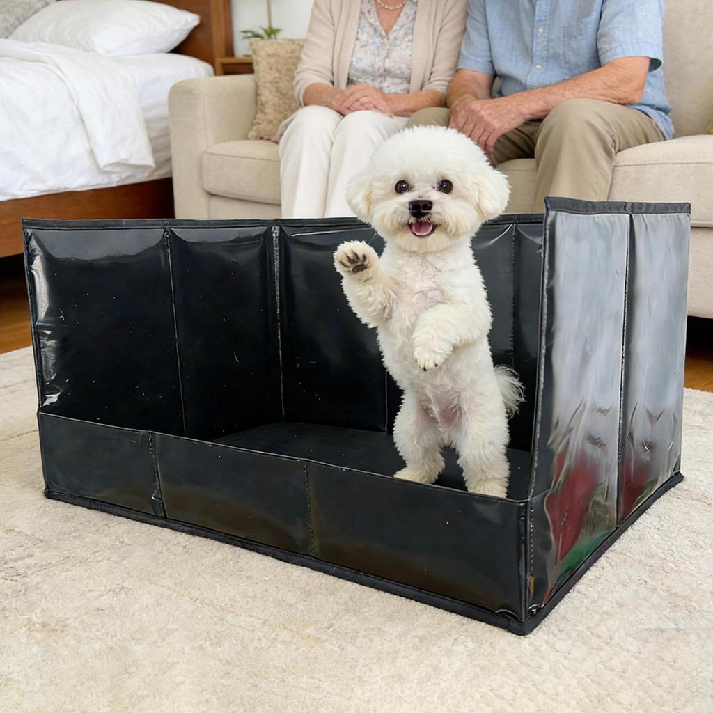 Binnenhondenplasbak Waterdicht Hoge Randen Draagbaar Hondentoilet Pad Houder Kattenbak Voor Huis Appartement Woonkamer Buiten Balkon