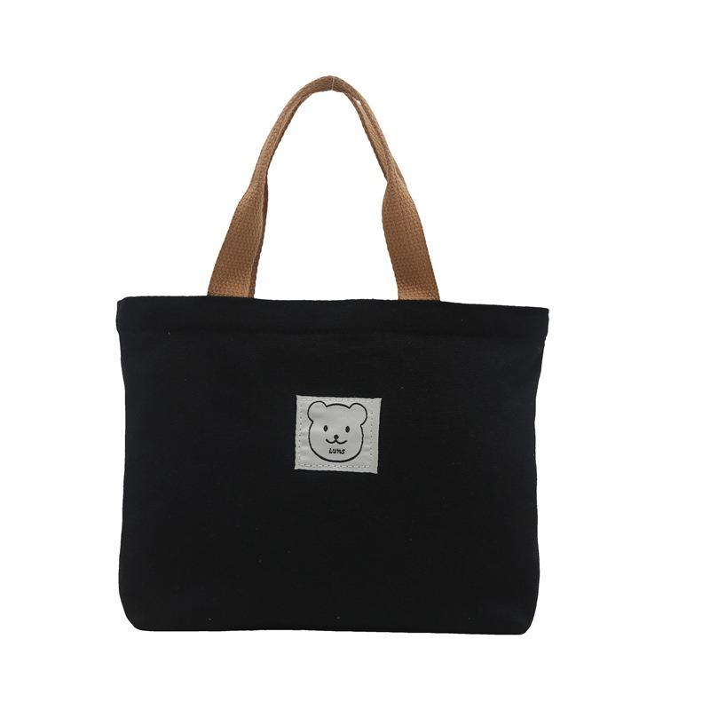 Women's bag niche design canvas tote bag Bento bag versatile commuter portable to work portable small