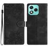 For Honor 400 Lite 5G Case Butterfly Flower Pattern Skin-Touch Leather Phone Cover