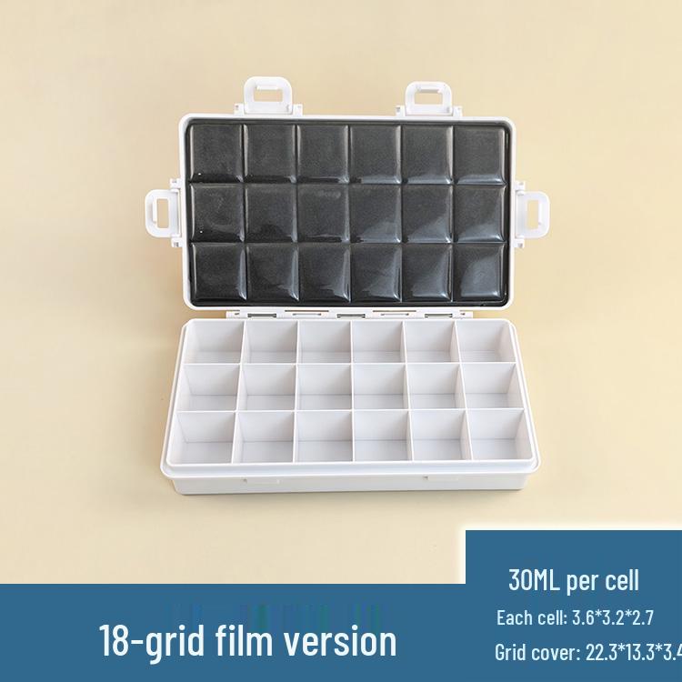 Flip-Top Gouache Acrylic Paint Box with Palette & Storage