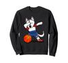 Funny Husky Dog Netherlands Basketball Fan - Netherlands Flag Sports Enthusiast Netherlands Basketball Trainer