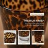 Creative Leopard Print Glass Cup Brown Tortoise High End Retro Water Mug for Cafe Bar Household