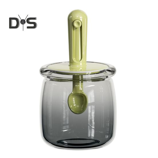 

Герметичные стеклянные банки для специй с выдвижной ложкой, герметичные и влагонепроницаемые контейнеры для хранения трав, соли, перца, компактные кухонные органайзеры для