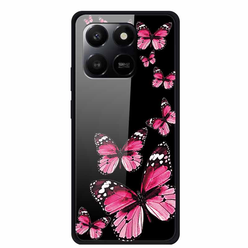 Phone Case For Honor 400 Smart Play 10T Case Luxury Cartoon Tempered Glass Hard Back Cover For Honor X7d Case Coque Funda Shell