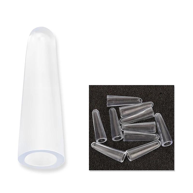 50pcs Acne Needle Tip Protector Soft Protective Sleeve Eyelash Tweezers Tip Cover Clip Protection Sleeve Clip Protective Cover