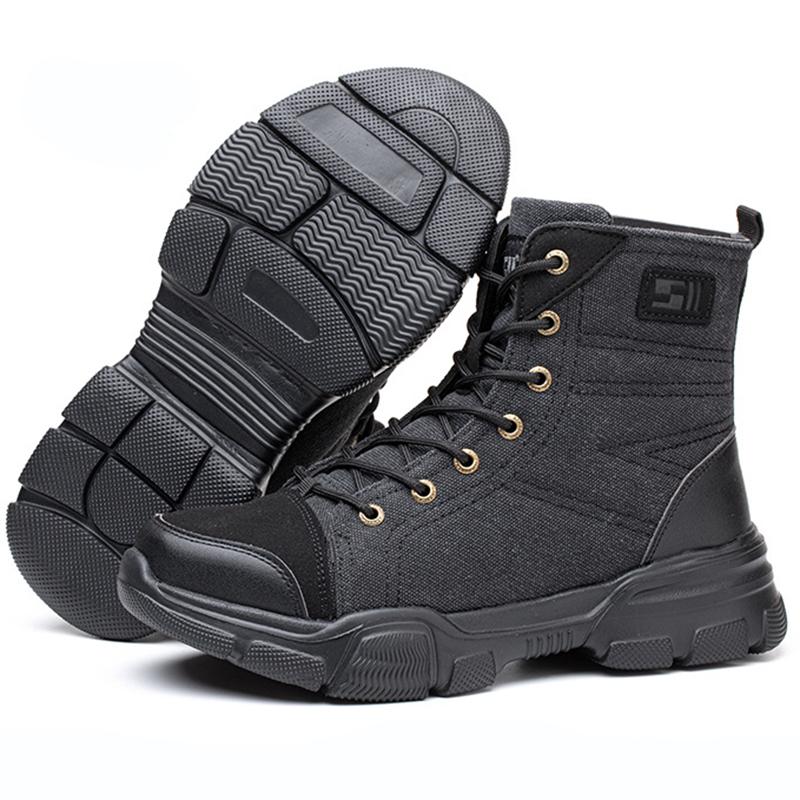 

Men Boots Safety Shoes Military Boots Outdoor Work Boots Steel Toe Shoes Winter Boots Puncture-Proof Work Boots For Men 41 чорний