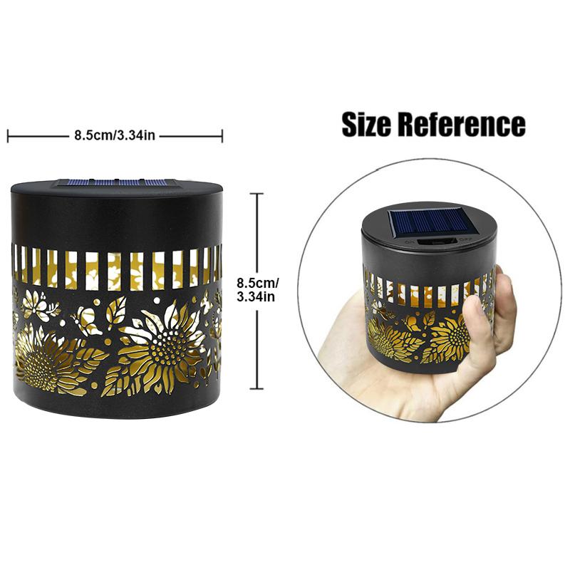 Solar Outdoor Fence Lights Decoration 2 Pack Solar Wall Step Deck Lights Outdoor Garden Decor with Hummingbird Sunflower Theme