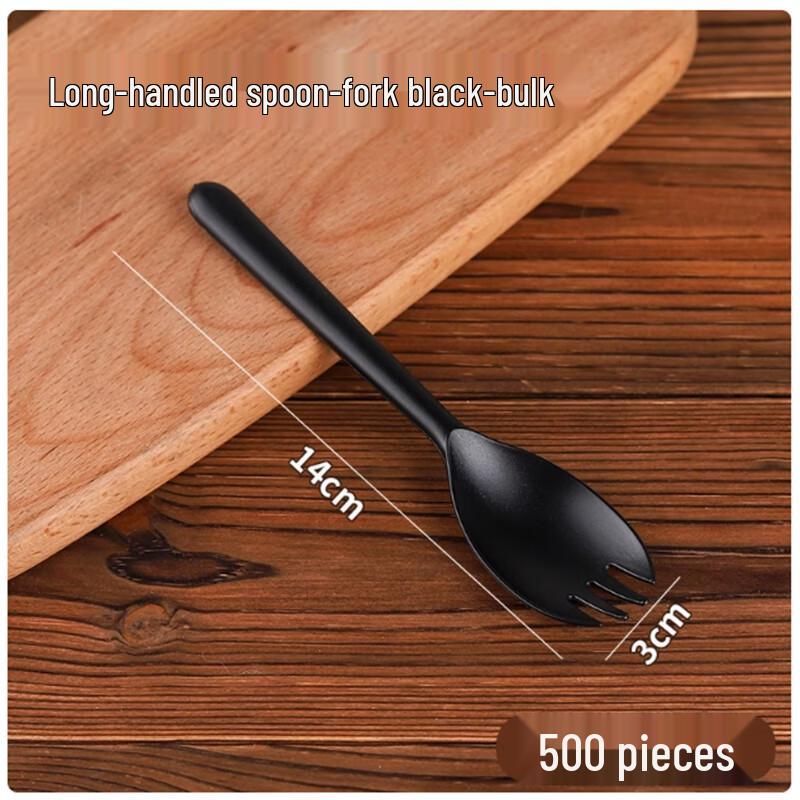 Disposable Long-Handle Plastic Fork Spoons