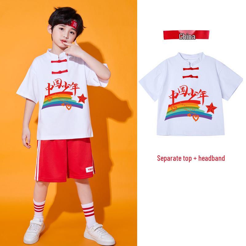 Children's Chinese-Style Cheerleading Costume for Kindergarten and Primary School Performances