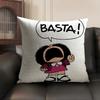 Cute MMafaldas Cushion Cover Natural Linen Organic Fabric DoubleSided Printing Home Decor Breathable Environmentally Friendly