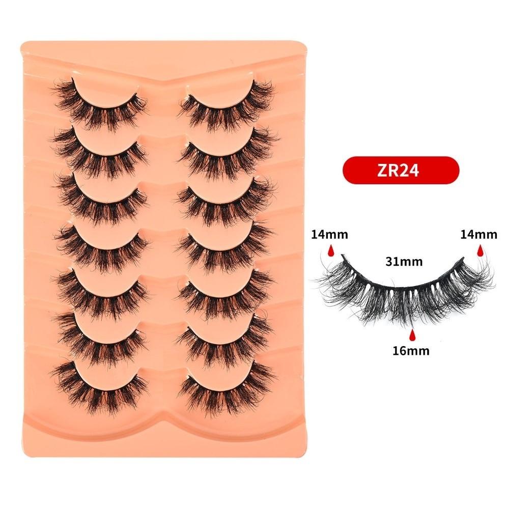 Black Thick False Eyelashes 9-16MM Dense Fluffy Fake Eyelashes Trendy DIY Lashes Extension  Daily