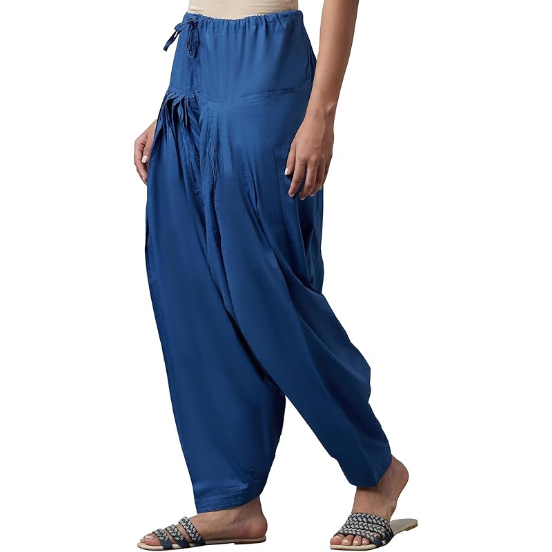 Aurelia Women's Regular Fit Patialas (Crk60011-25674_Blue_Free Size)