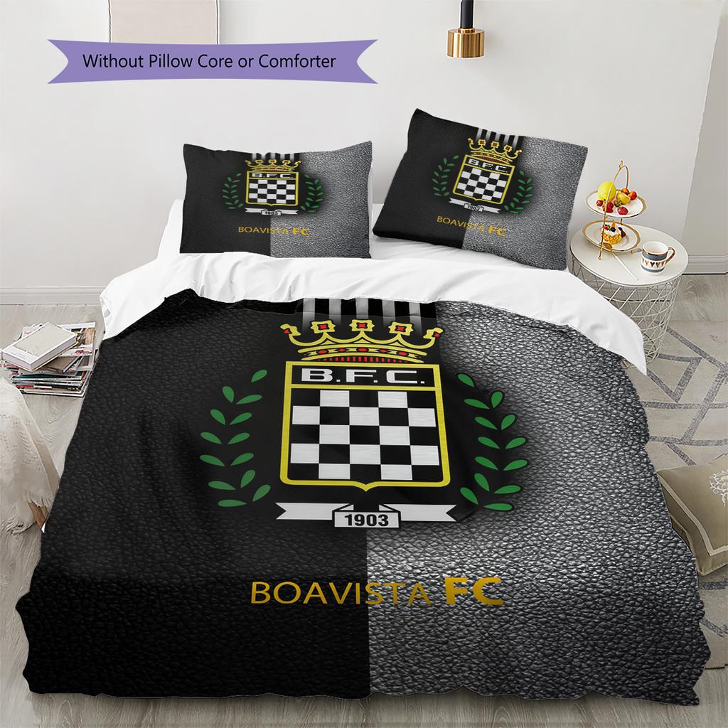 Boavista FC Pattern Bedding Home Decoration Birthday Gift (1 * duvet cover + 2 * pillowcase, without core)