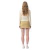 Yescci Casual Twisted Woven V-neck Pullover Sweater Knitwear