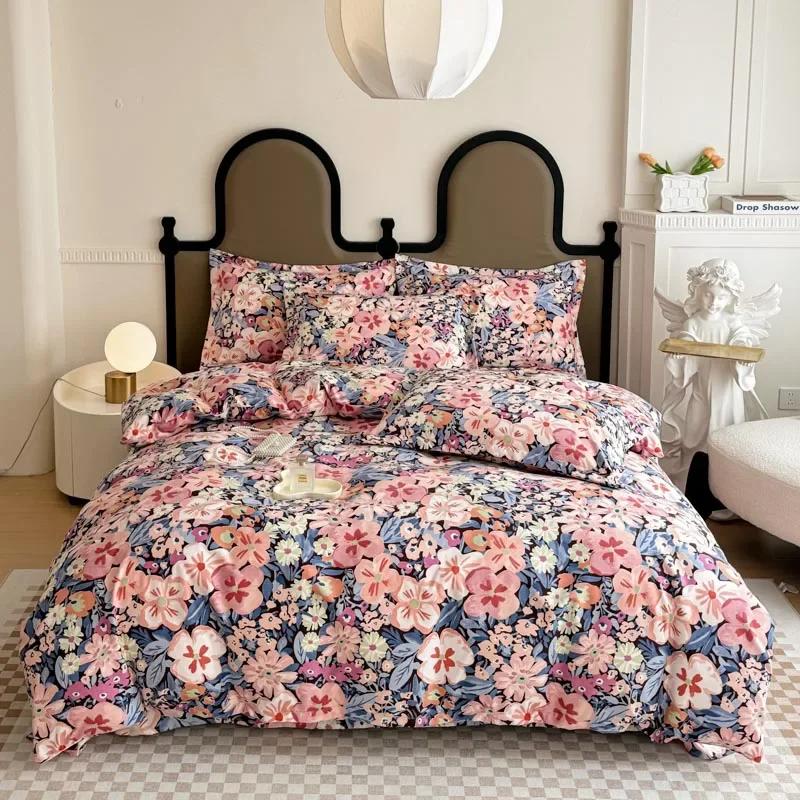 

3Pc Print Duvet cover(without filler)skin friendly comfortable Gentle FabricAll Season Bedroom Bedding(Pillowcase Need Order) High Quality 150x200cm 3Pc