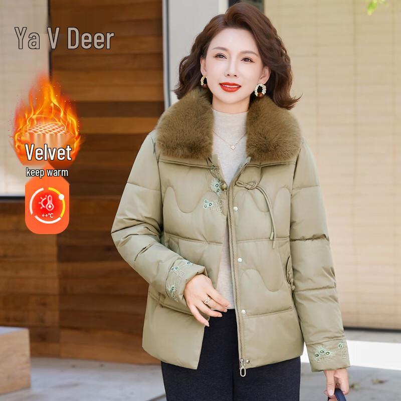 

Yalu Women s Padded Winter Jacket for Mid-Aged Women 4XL