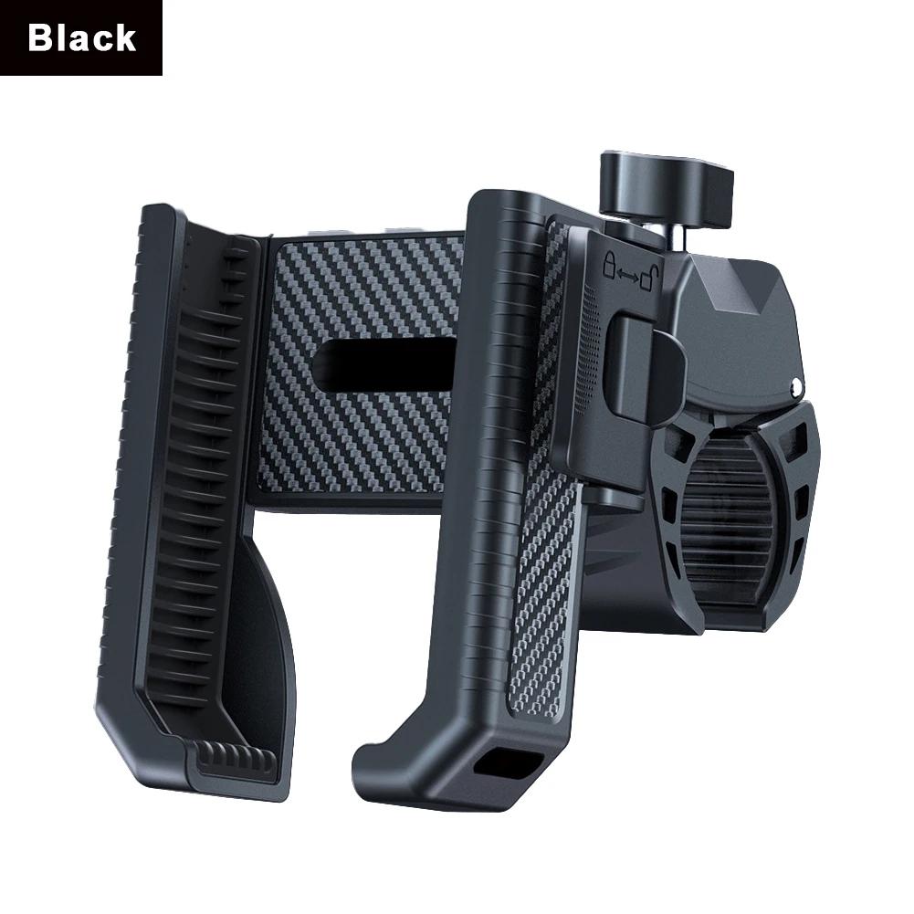 

Bicycle Motorcycle Handlebar Mobile Phone Mount Clip Bike Phone Holder Stand GPS Support Shockproof Bracket For 4.5-7.0” Phones чёрный