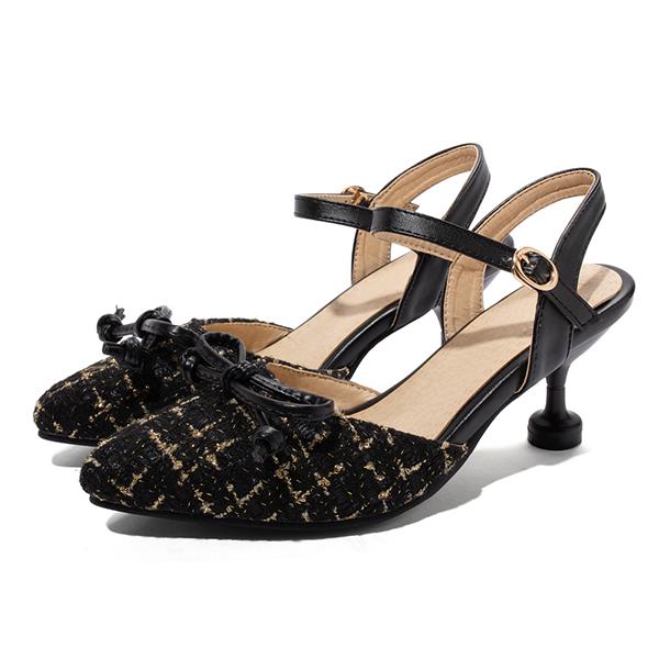 Sandalias Negras Beige Mujer Redondo Tacón Alto Pequeño Talla Grande 32 48  comprar a buen precio — entrega gratuita, reseñas reales con fotos — Joom