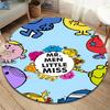 LittleMissMr Round Area Rug,Carpet Rug for Living Room Bedroom Sofa Playroom Decor,Non-slip Floor Mat