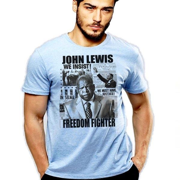 Congressman John Lewis , hero, MLK, Selma, March, walking with the wind Unisex T-Shirt M