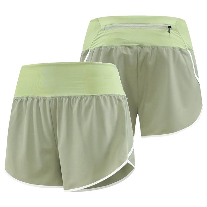 

Женские быстросохнущие шорты для бега с высокой посадкой, карманом для телефона и защитой от просвечивания, 2023 XL светло-зеленый