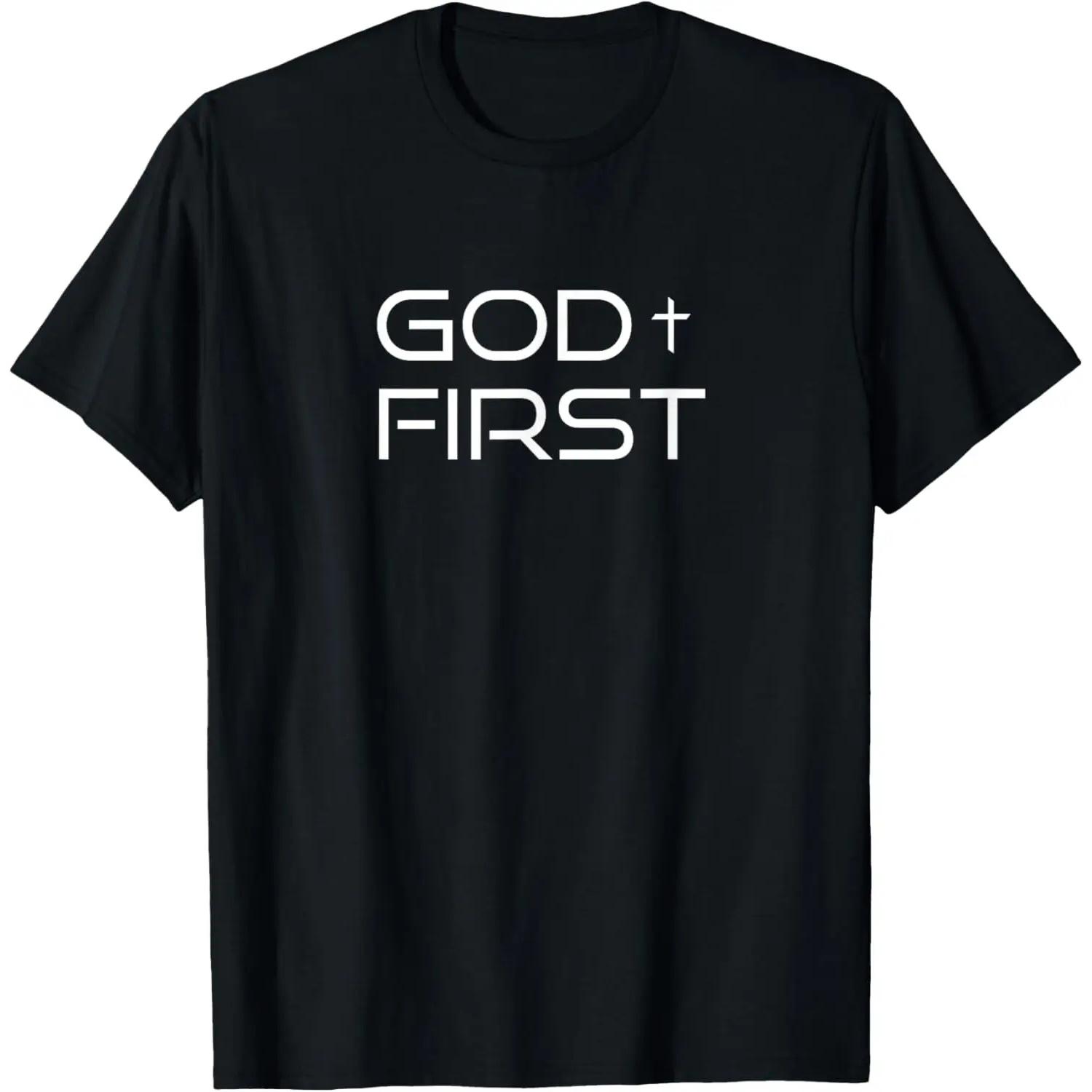 

God First and Cross T-Shirt XXXXXL чорний