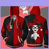 3d Halloween Print Hoodies Suicide Squad Harley Quinn Cosplay Sweatshirts Zipper