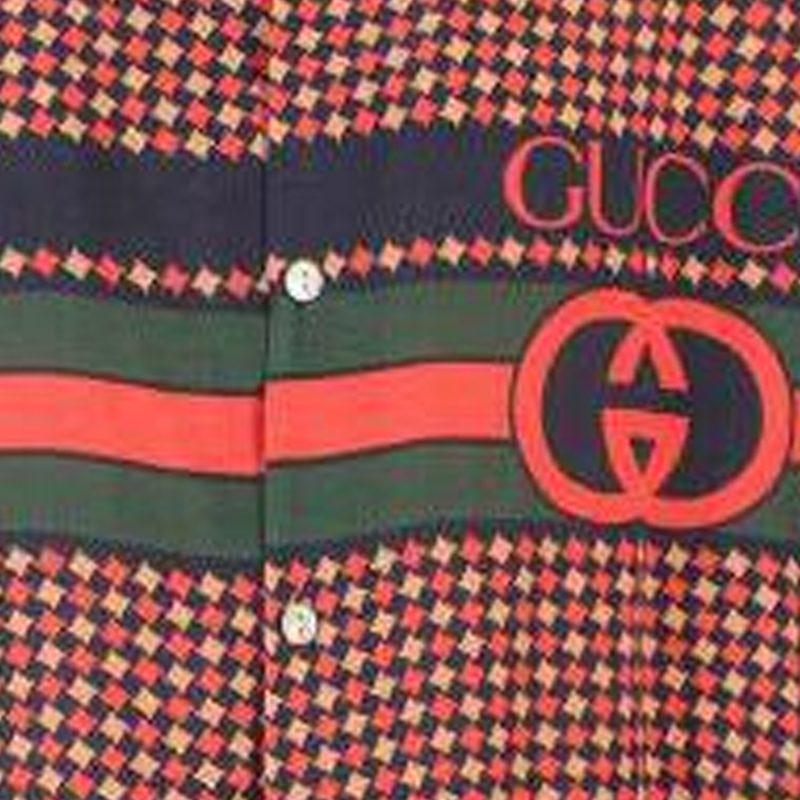 GUCCI Shirts Men's Brown Lapel Moderate Other 731961-ZAL6I-4956