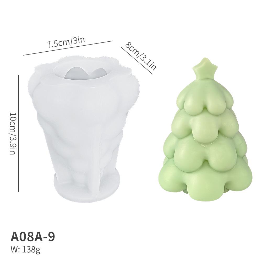 3D Christmas Snowman Candle Silicone Mold for DIY Tree Ornaments