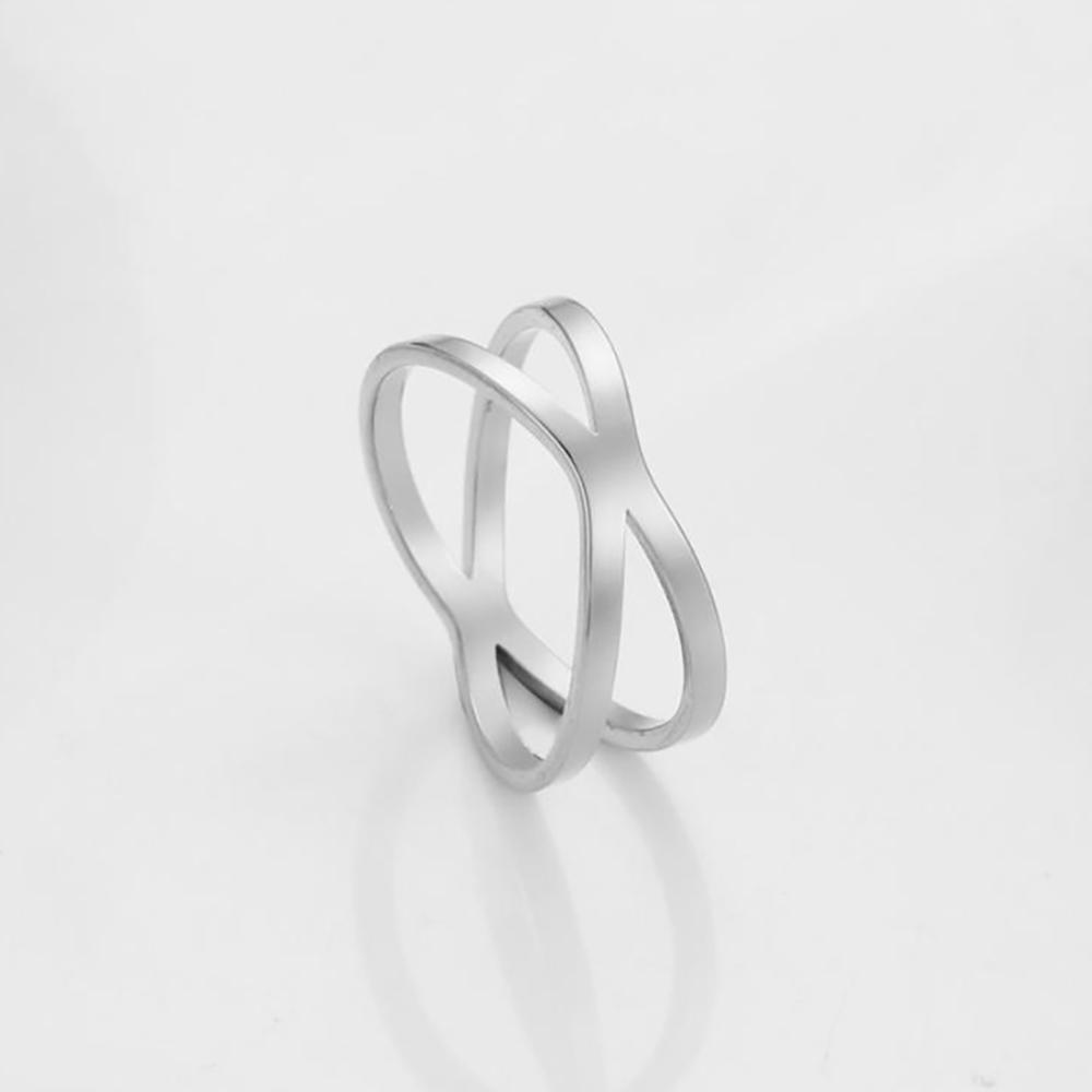 Cross Gold Women's Rings Stainless Steel Wedding Engagement Casual Ring Female Jewelry Gift for Lover