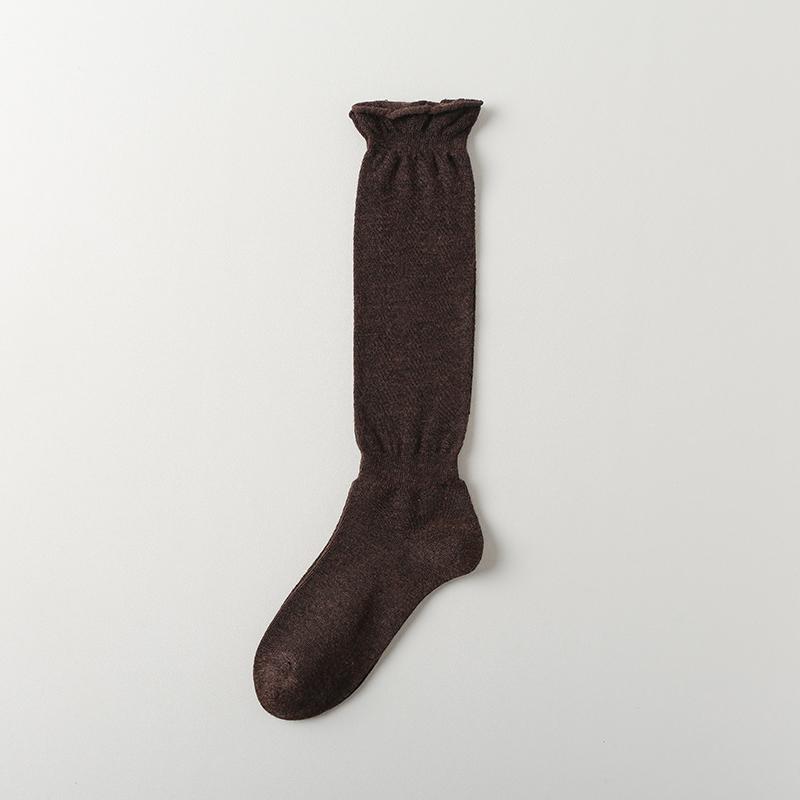 New Ultra Fine High-end Wool Women's Cuff Socks Lightweight Warm Elegant Roll Top Perfect Spring Gift for Ladies Mid-Calf Length