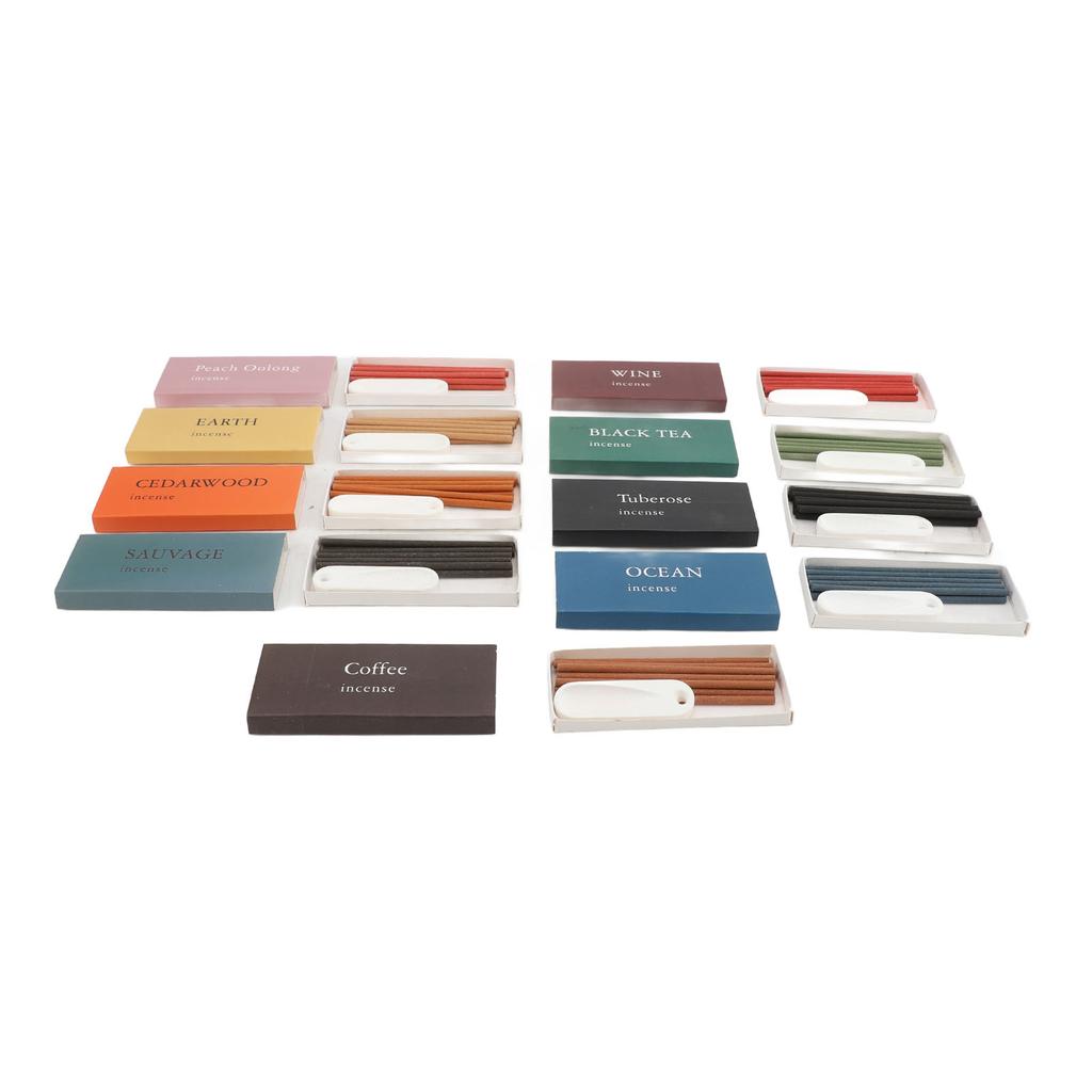 9 Boxes 90Pcs Incense Sticks Scented Stick Set with Holder for Meditation Yoga Relaxation