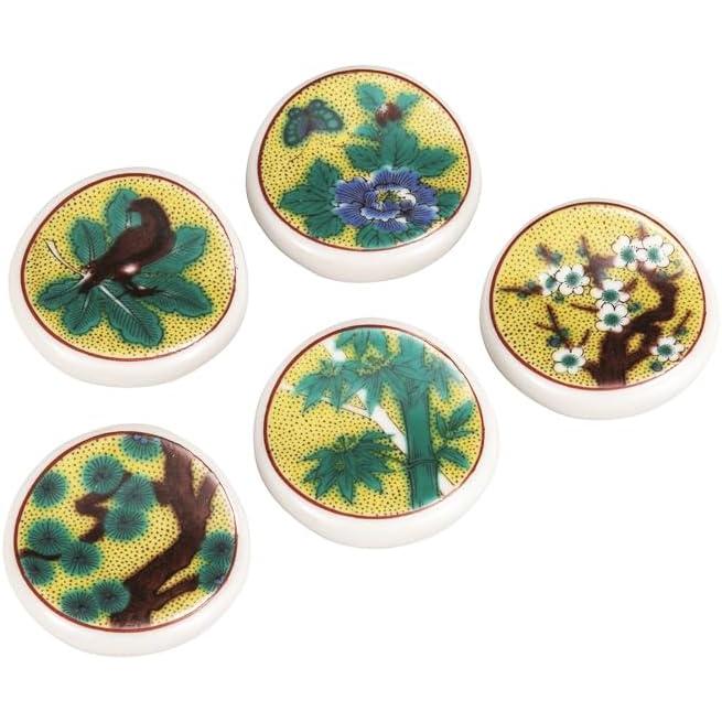 Kutani Ware Iwata-ya Chopstick Rest, Yoshidaya Design Assortment, K9-435, For Everyday Use, Kutani Ware, Traditional Craft, Porcelain, Japan, Gift