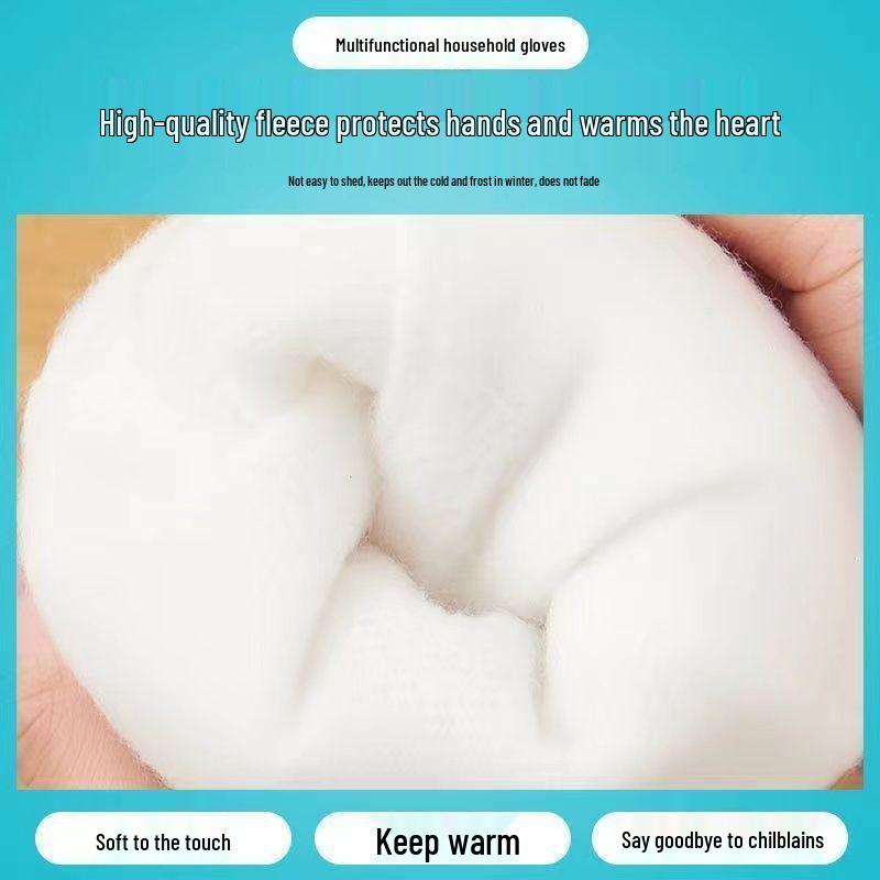 Newcomer Exclusive: Fleece-Lined Waterproof Rubber Dishwashing Gloves - Durable and Thickened with Free Shipping