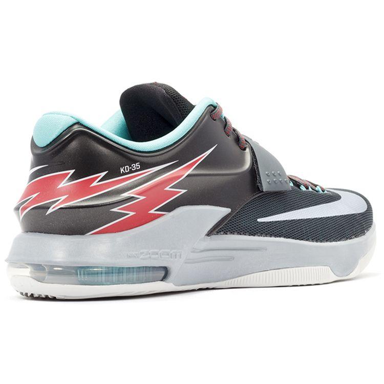 Nike KD 7 Round Toe Lace-Up Non-Slip Lightweight Low-Top Basketball Shoes Men sneaker Black 653997-005