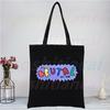 Olivia Rodrigo Canvas Tote Black Bags Harajuku Casual Donna Ragazza Tote Eco Shopper Singer Sour Shoulder Bags