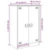 VidaXL Buffet rose 67x39x107 cm acier, armoire, armoire latérale, armoire de rangement, armoires, placard, buffet haut, 841662