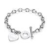 Popular Love Stainless Steel Niche Design Versatile Ot Buckle Titanium Steel Bracelet Women