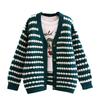 Women's Knitted Sweater Cardigan New Mid Long V-neck Cardigan Sweater Autumn/winter