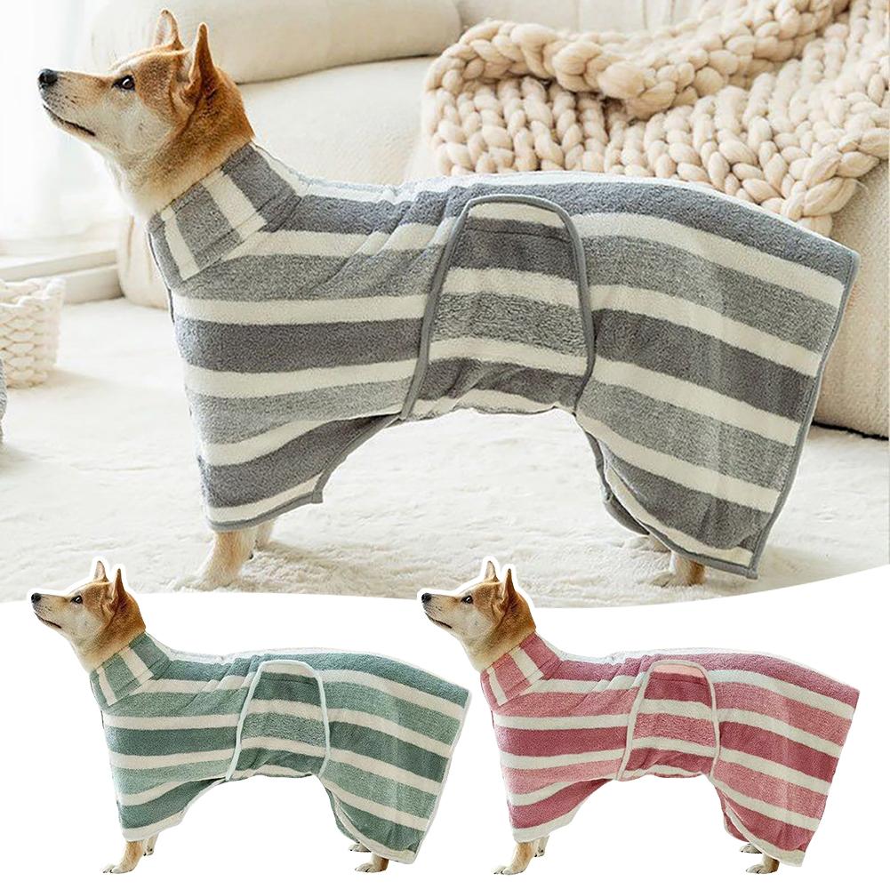Peignoir pour chien à séchage rapide Serviette de bain ultra-absorbante pour chien Manteau épaissi doux pour chien pour séchage d'animal de compagnie Pour les amoureux des animaux de compagnie Accessoires de bain